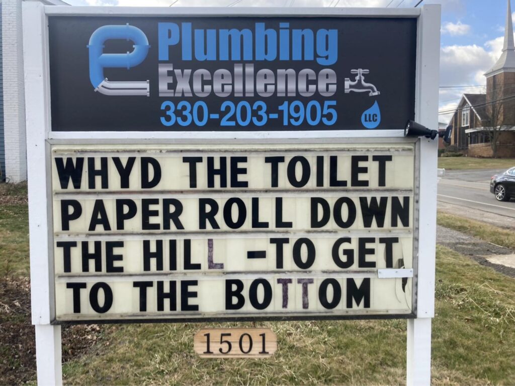 Buddy's Plumbing Excellence Sign in Akron, OH