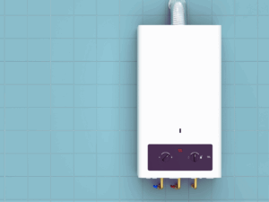 white properly sized tankless water heater 