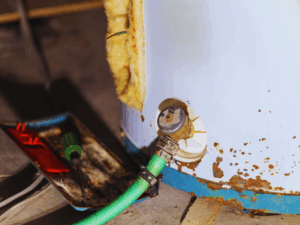 Flushing water heater 